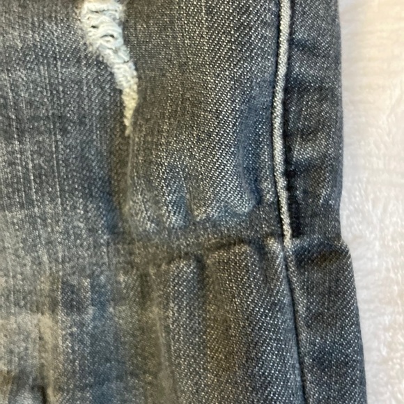 Destroyed Corset Waist Skinny Zipper/Button Fly Denim Jeans Darkwash Size 9 Jr - Picture 11 of 16